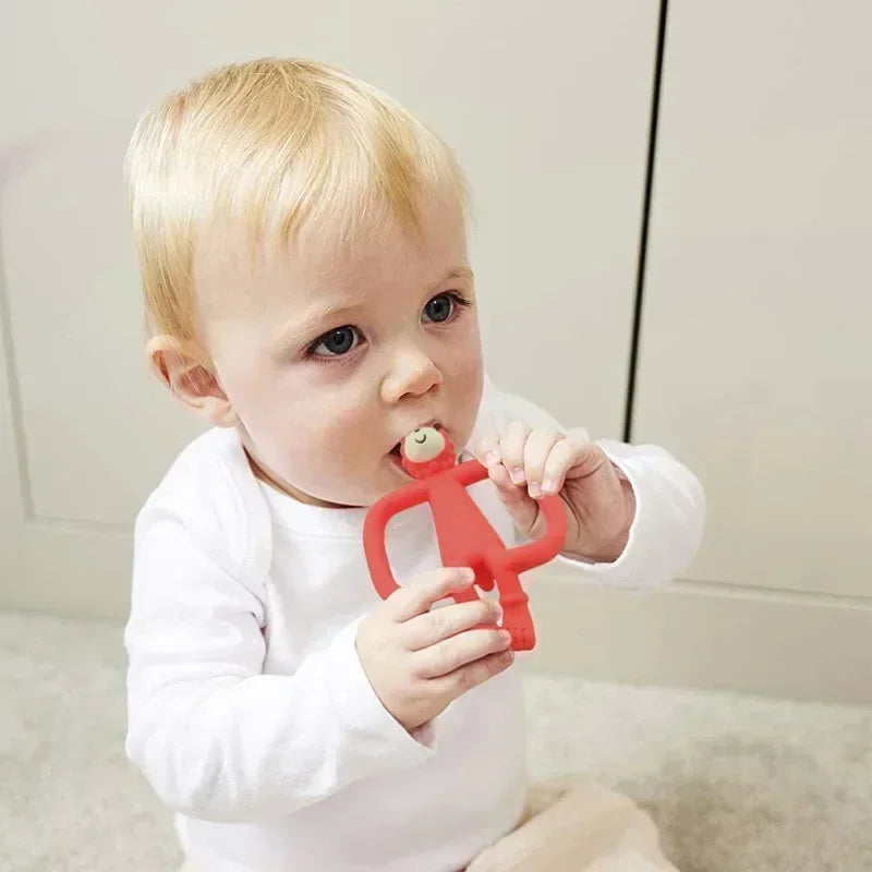 BPA-Free Silicone Lion Teether Toy for Newborns & Infants – Safe Cute Baby Teething Toy with Storage Box