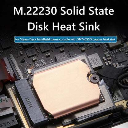 FinalCool TN30 Copper Heat Sink & Thermal Pad — Cooling Accessory for Steam Deck Console & M.2 2230 SSD