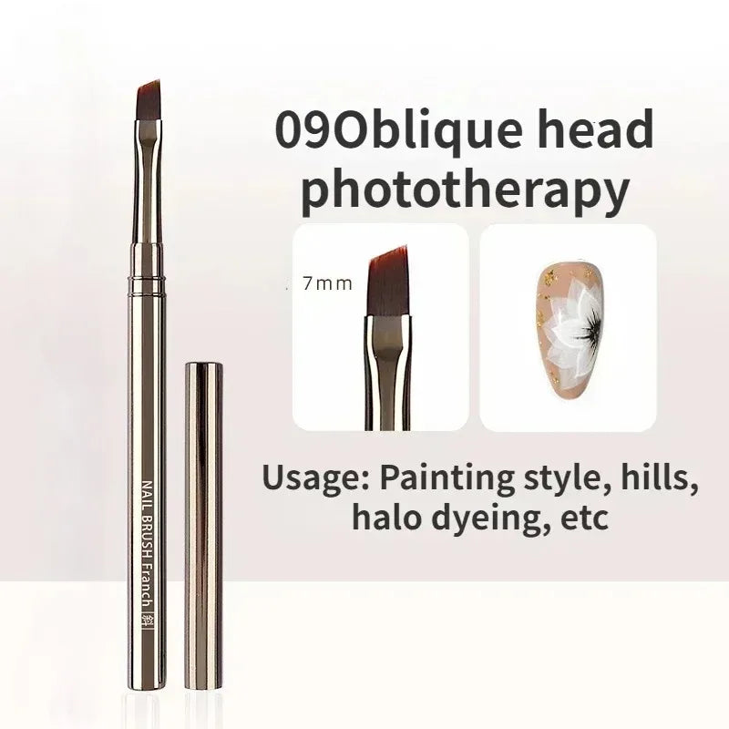 Nail Art Liner Brushes for Striping & Drawing – 6 to 25mm Design Pens, Professional Manicure Tools