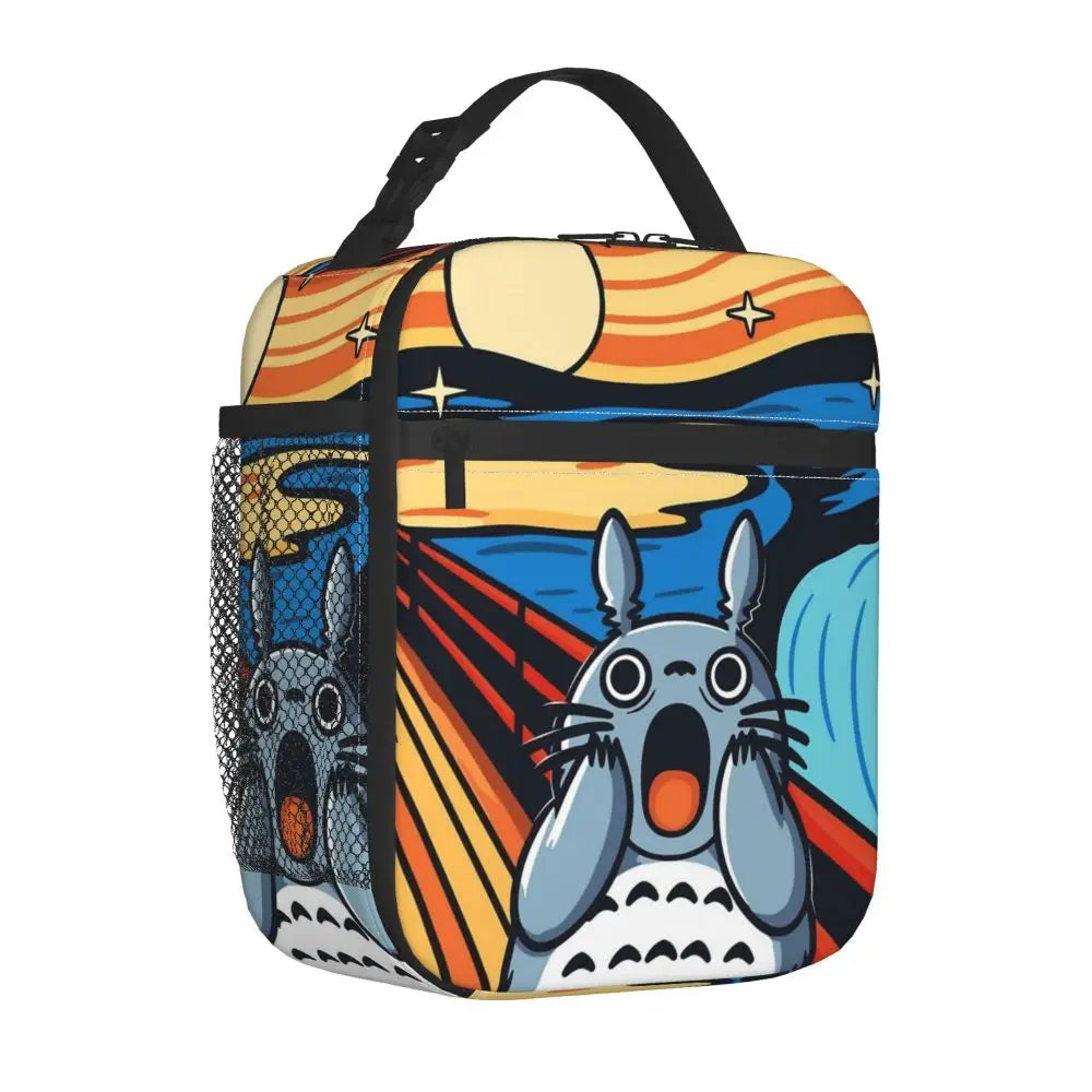 Totoro Miyazaki Anime Insulated Lunch Tote Bag – Portable Thermal Cooler for School & Office