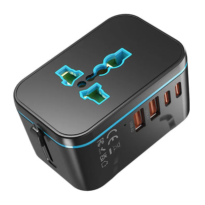 GaN Fast Charger Adapter — Multi-Port Global Travel Converter for Worldwide Use