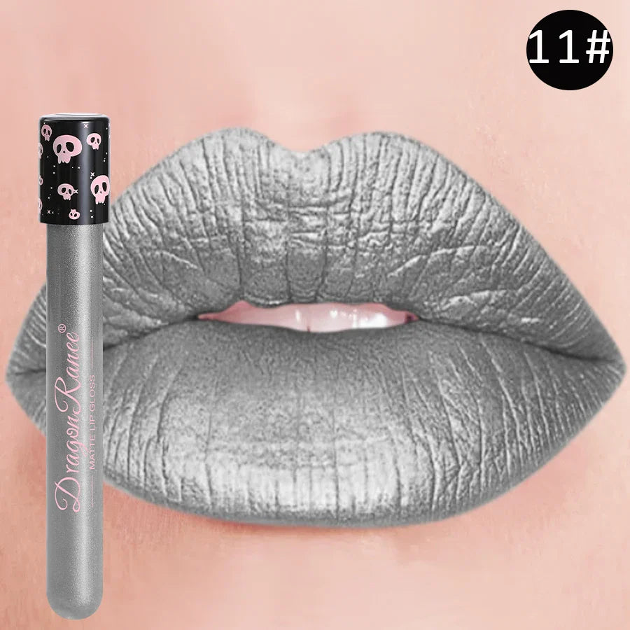 Colored Lip Gloss – Waterproof Matte Lip Glaze in Test Tube, Easy-to-Apply, Long-Lasting Party Lip Makeup