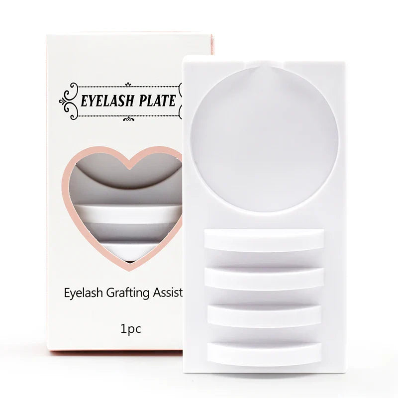 Reusable 2 in 1 Acrylic False Lashes Stand Pad & Glue Holder – Eyelash Grafting Assistor Tool
