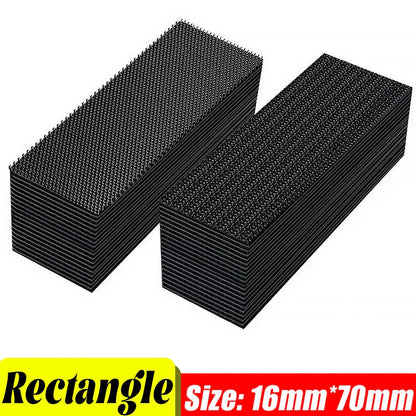 Strong Carpet Fixing Stickers – Self-Adhesive Touch Fastener Grip Tape, Double-Faced Black Mat Patch for Home Floor, Anti-Skid