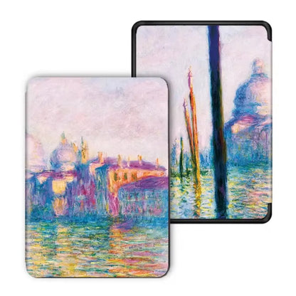 Leather Auto Sleep Case for Kindle Colorsoft Signature Edition (1st Gen, 7") & Paperwhite 12th Gen Protective Cover Funda
