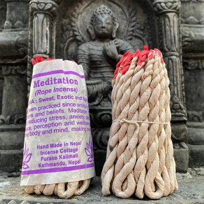 40Pcs Handmade Nepal Rope Aromatherapy - White Sage, Cedar & Sandalwood Burning Fragrance for Yoga & Meditation