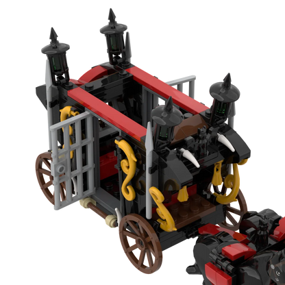 DIY Medieval Carriage Building Kit – Vampire Wagon MOC Brick Toy for Boys Birthday Gift