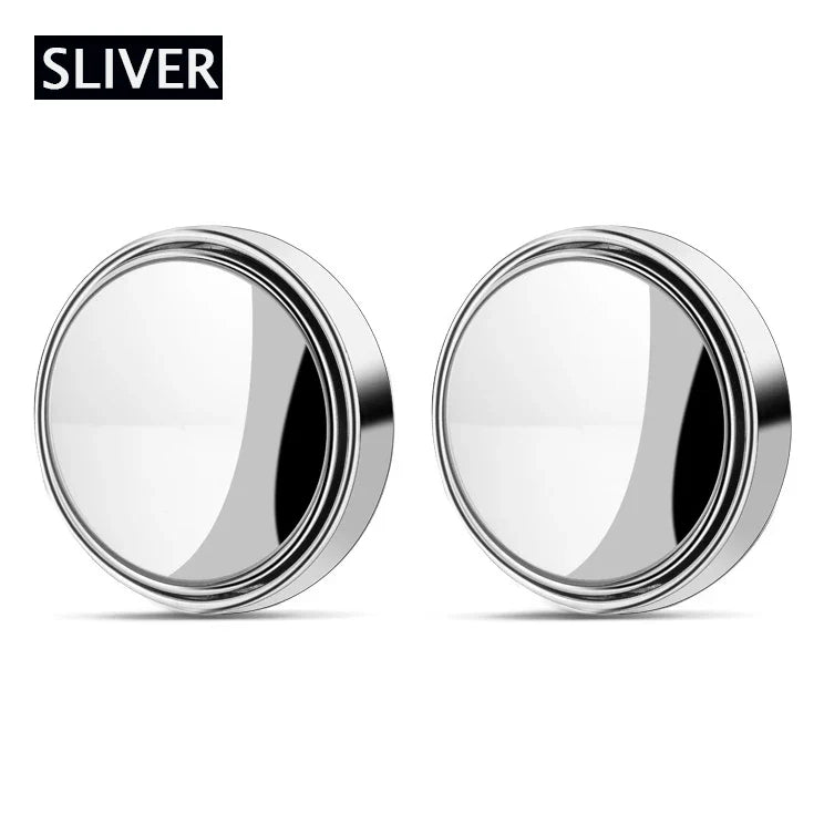 2PCS 360° Adjustable Blind Spot Mirrors — Round Convex Auxiliary Rearview Mirrors, Wide-Angle Car Reverse Safety Mirrors