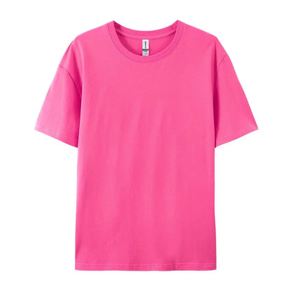 100% Cotton Solid Color T-Shirt – Unisex Short Sleeve Casual Breathable Summer Tee for Men & Women Fashion Wear