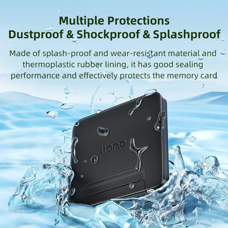 Llano Memory Card Case – Water-Resistant & Anti-Shock Holder for SD, Micro SD & TF Card Storage Organizer