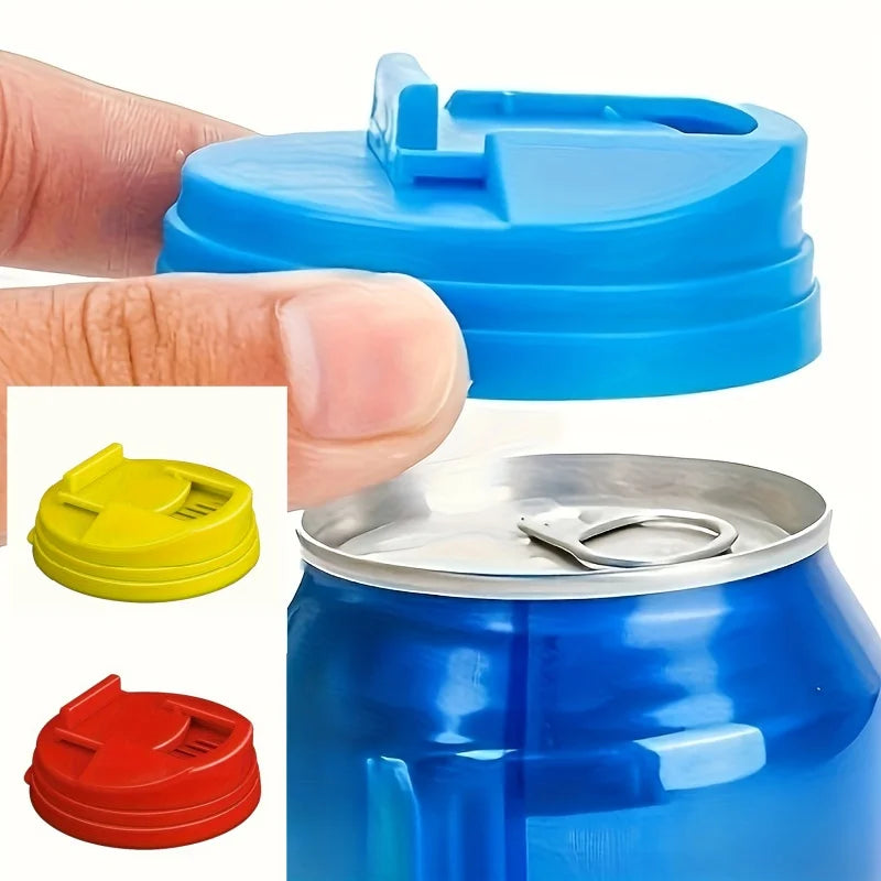 3/6Pcs Reusable Beverage Can Covers – Leakproof Soda & Cola Sealing Lids for Standard Drink Cans, Splash-Proof Drinkware Accessories