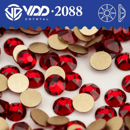 VDD AAAAA Crystal Flatback Rhinestones - SS16-SS30 16-Cut Gems for DIY Crafts & Nail Art Decoration