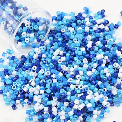 11/0 Mini Glass Beads – 2000PCS Small Cylindrical Beads for DIY Jewelry Making, Necklaces & Bracelets, 10g/Pack