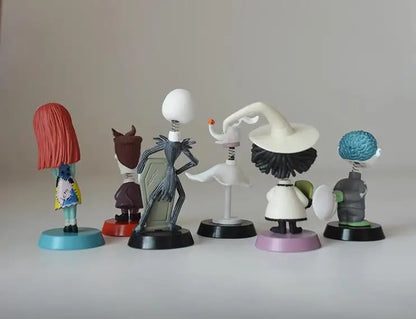 Nightmare Before Christmas & Freddy Krueger Bobble Head Dolls — Jack Skellington PVC Action Figure Collectible Toy