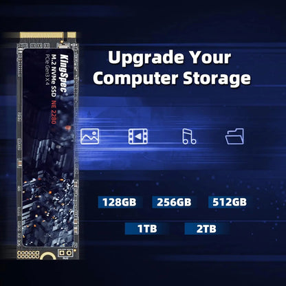 KingSpec M2 SSD NVMe – 128GB, 256GB, 512GB, 1TB PCIe 3.0 Internal Solid State Drive for Laptop & Desktop 2280