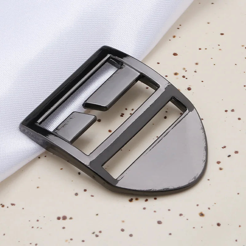 2.5cm Zinc Alloy Adjustable Buckle – Thick Metal Strap Accessory for Knapsacks & Instruments
