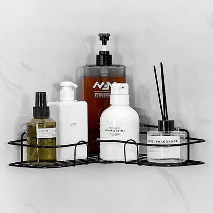 Non-Perforated Triangle Bathroom Shelf - Wall Mounted Storage for Toilet, Washbasin, and Bathroom Supplies
