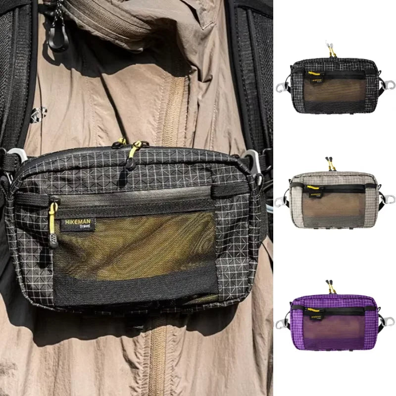 Dyneema Fiber Waist Pack - 1.1L Ultralight Waterproof Multi-Pocket Bag for Cycling, Running, Hiking & Camping