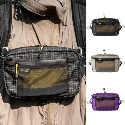 Dyneema Fiber Waist Pack - 1.1L Ultralight Waterproof Multi-Pocket Bag for Cycling, Running, Hiking & Camping