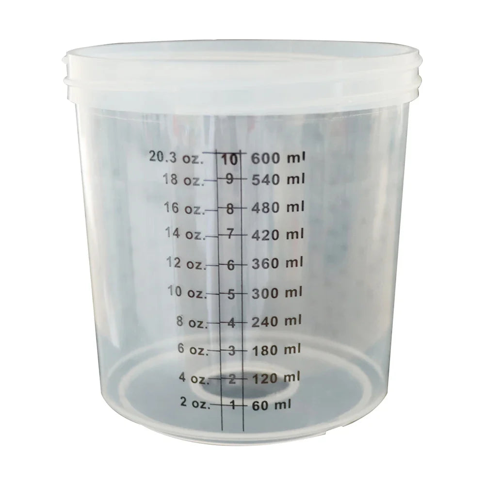 10-Pack Disposable Paint Cups - Spray Gun Paint Mixing Cups for Quick Airbrushing - Available in Various Sizes: 160ML, 350ML, 600ML, 810ML