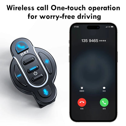 Universal Smart Bluetooth 5.4 Remote Control – Waterproof Wireless Media Controller for Helmet Earphone, Motorcycle & Bike Handlebar