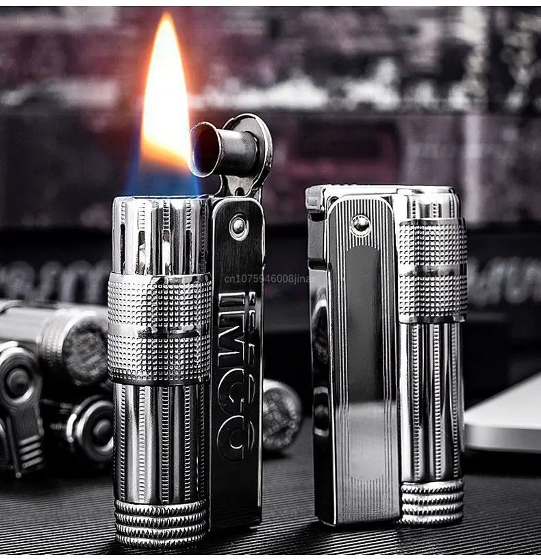 IMCO Aiku 6700 Metal Lighter – Austrian Retro Trench Design, Windproof Kerosene Lighter for Men’s Smoking Gift