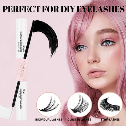 GEMERRY 10ml 2-in-1 Lash Bond & Seal Glue — Waterproof Long-Lasting Adhesive for DIY Cluster Eyelash Extensions