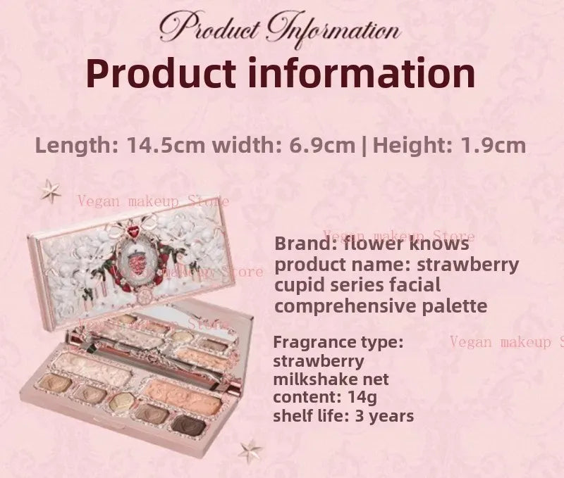 Flower Knows Moonlight Mermaid Eyeshadow Palette – 5-Color Matte, Shimmer & Glitter Waterproof Eye Shadow