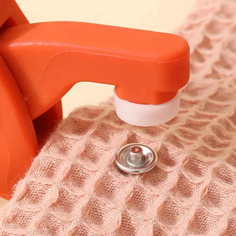Snap Button Kit with Hand Pressure Pliers – 50 Metal Snaps for Sewing, DIY Crafts, Clothes & Hats