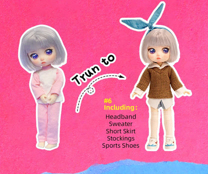 Lady Doolli 1/12 BJD Dolls Blind Box – 15cm Ob11 Mystery Anime Figure Toy, Kawaii Designer Gift