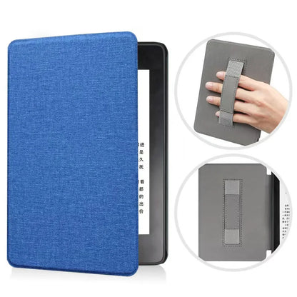 6" Kindle 11th Generation 2024 Case | PU Leather Ebook Cover with Hand Strap & Auto Wake Sleep