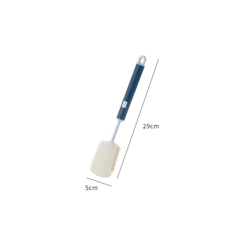 Removable Long Handle Soft Sponge Brush – Kitchen Cleaning Tool for Coffee, Wineglass & Bottle Cups
