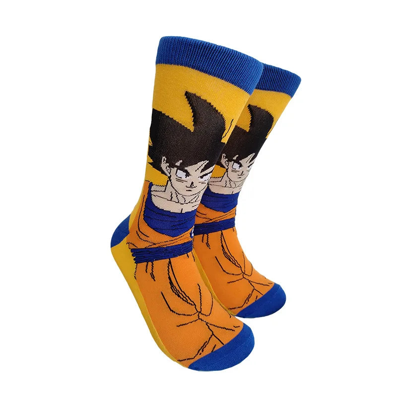 Men’s Anime Dragon Ball Socks - Harajuku Hip Hop Cosplay Fashion Funny Crew Socks
