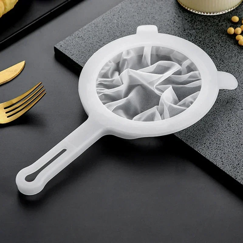 200 Mesh Fine Nylon Kitchen Strainer Spoon – Multi-Purpose Filter for Soy Milk, Juice, Yogurt & Food Sifting Tool