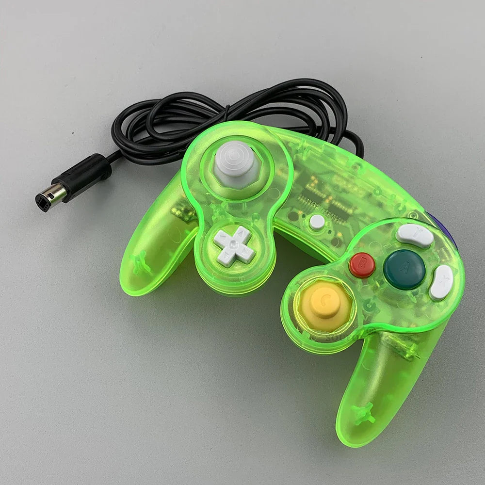 Transparent Wired Game Controller for GameCube NGC – Replacement Handheld Joystick for Video Game Console