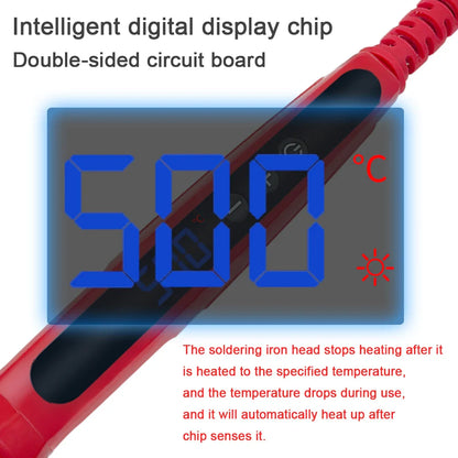 80W Soldering Iron Kit – Adjustable Temperature with LCD, Ceramic Heater, Soldering Tips & Tweezers