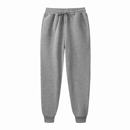 Men's Sweatpants - Spring Autumn Fleece Sport Pants with Drawstring & Pockets, Oversized Casual Trousers