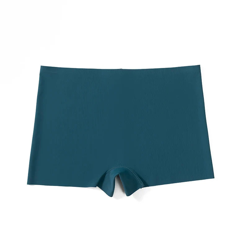 BZEL 4PCS Women's Seamless Panties – Breathable Silk Satin Boyshorts, Comfortable Sports Lingerie Underwear
