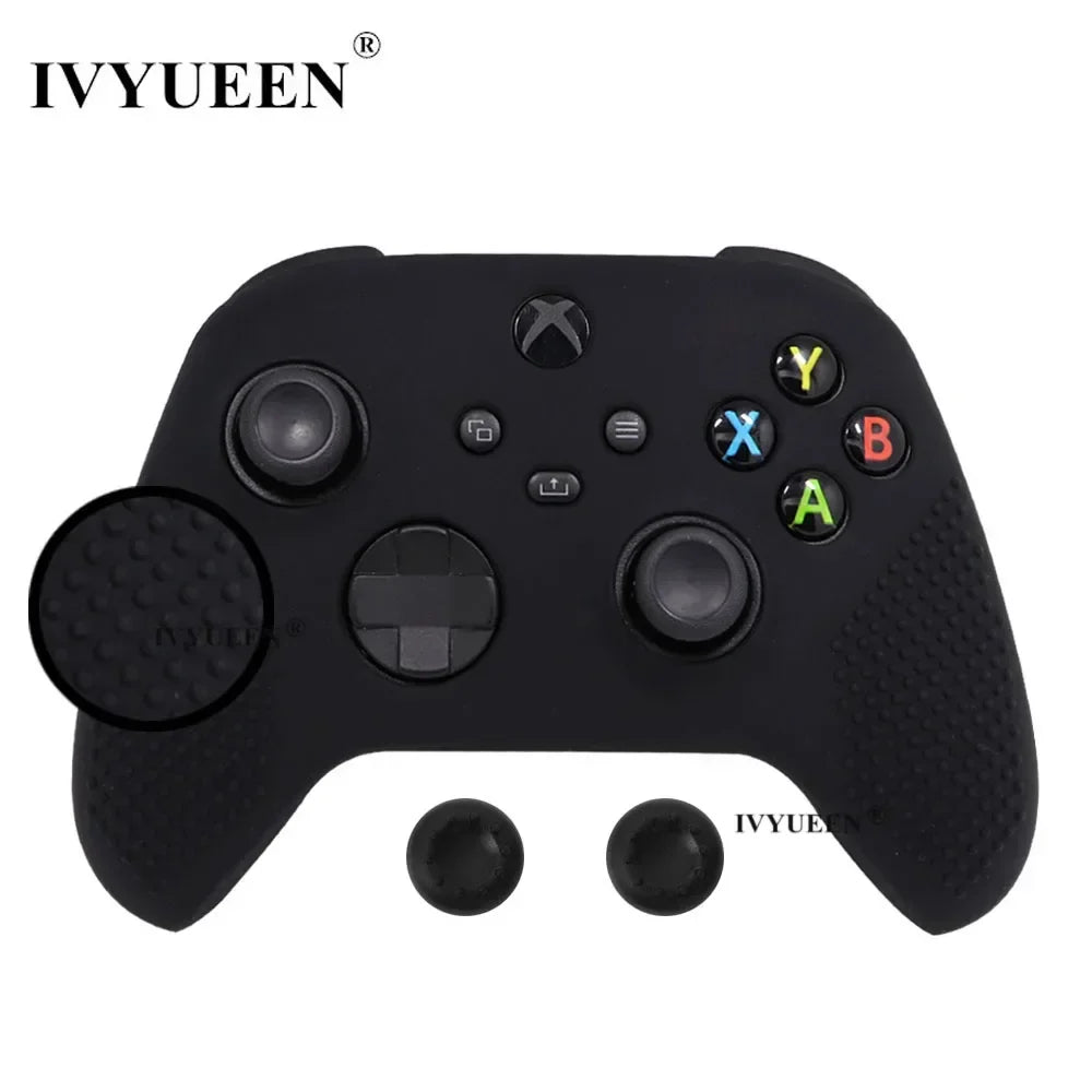 IVYUEEN MixColor Protective Silicone Case for Xbox Series S/X Controller — Thumbstick Grip Caps & Gamepad Cover