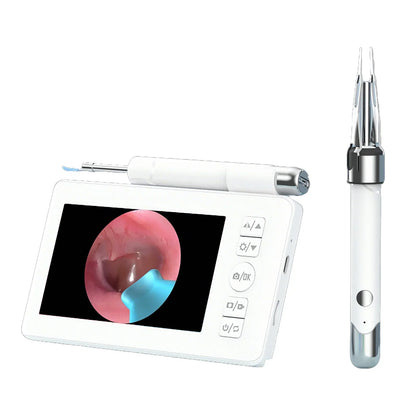 GUANMOU Digital Otoscope – 3.9mm Ear Scope Camera with 6 LED Lights, 4.3" IPS Ear Wax Removal Tool for Kids & Adults