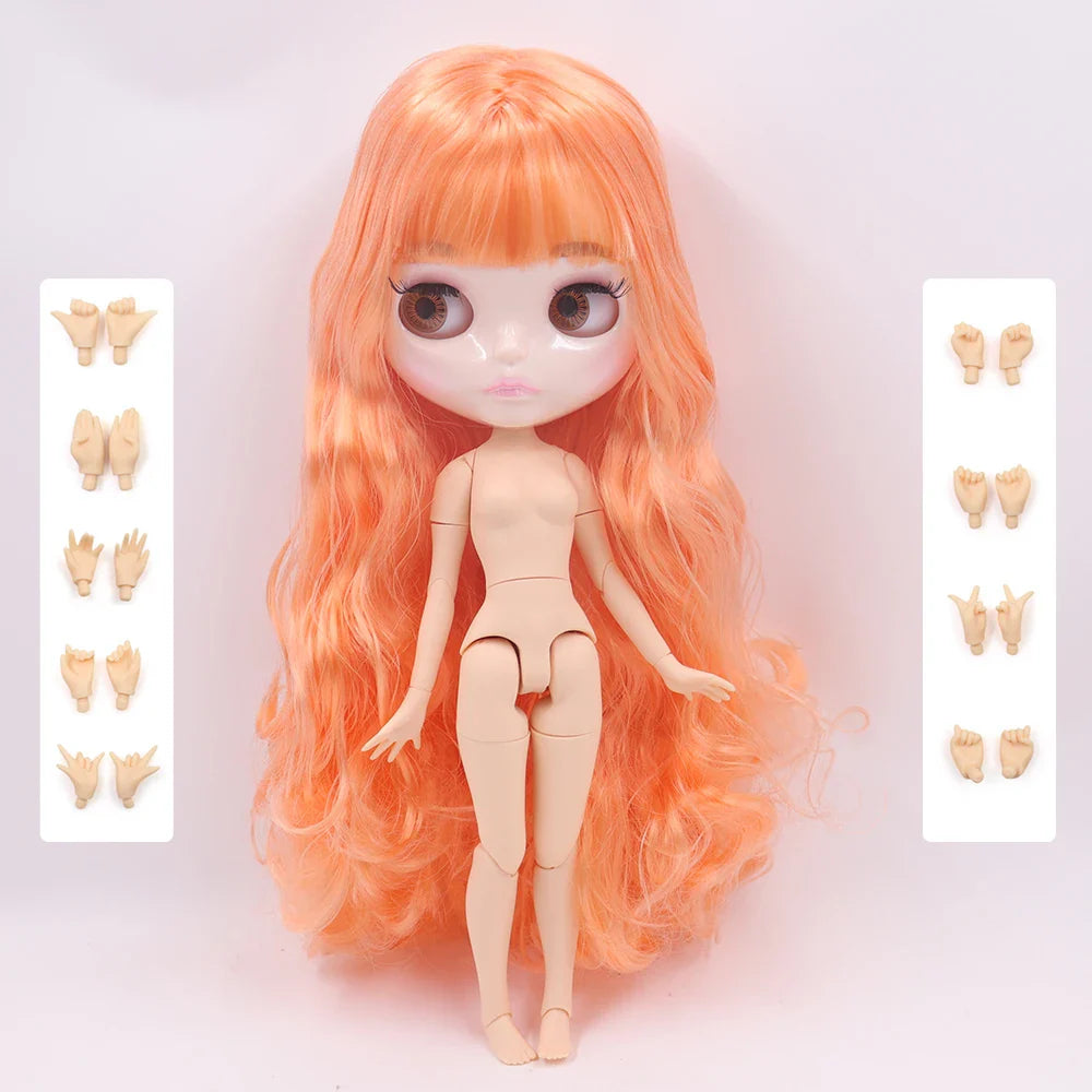 ICY DBS Blythe Doll 1/6 Joint Body 30cm BJD – Shiny Face with Extra Hands, DIY Fashion Doll Gift