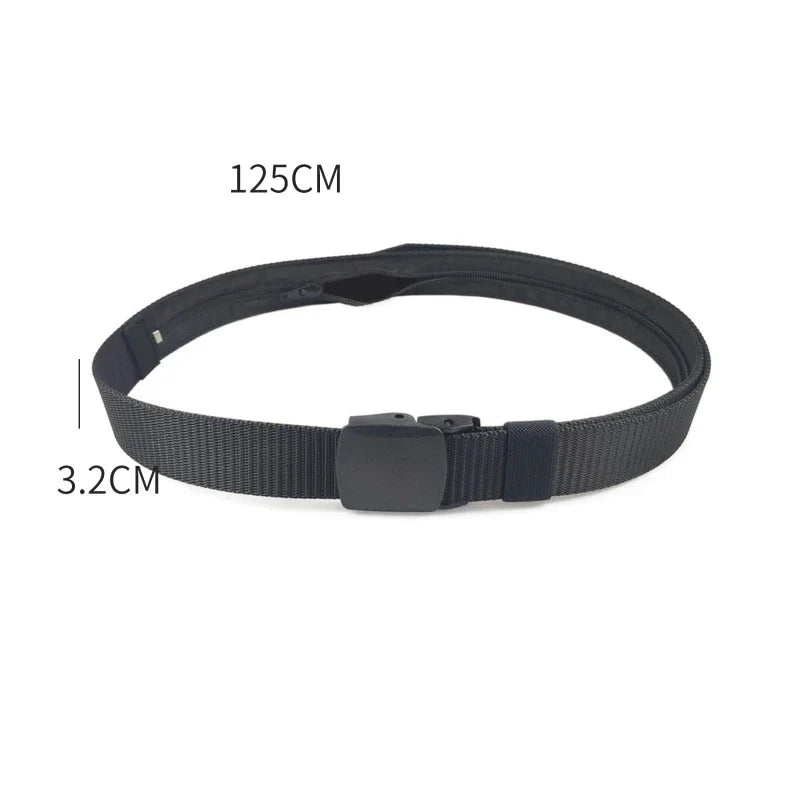 Anti-Theft Travel Money Belt – Hidden Waist Wallet for Men & Women (125cm)