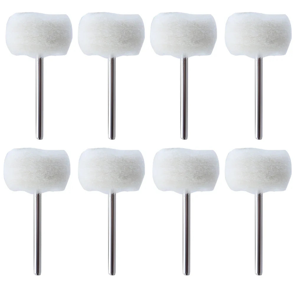1-10pcs Mini 3mm Felt Polishing Brush – Sanding & Grinding Heads for Dremel Rotary Tool Jade Buffing
