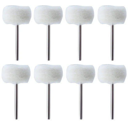 1-10pcs Mini 3mm Felt Polishing Brush – Sanding & Grinding Heads for Dremel Rotary Tool Jade Buffing