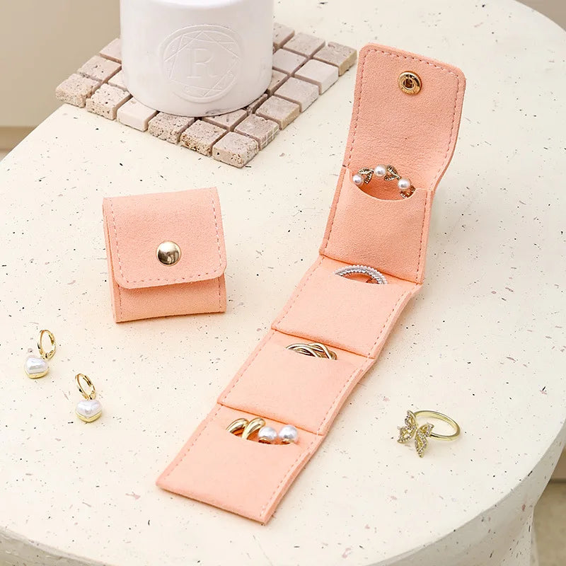Fashion Velvet Jewelry Display & Storage Bag – Foldable Organizer for Rings, Necklaces & Earrings Travel Packing Case
