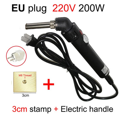 Handheld Copper Hot Stamping Machine – Electric Branding Iron for Wood, Leather & Cake DIY Crafts