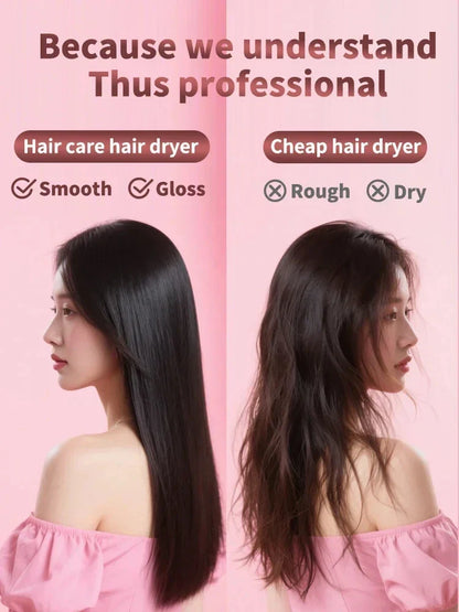 EU High-Speed Leafless Hair Dryer – Negative Ion Salon Diffuser Nozzle for Precise Styling