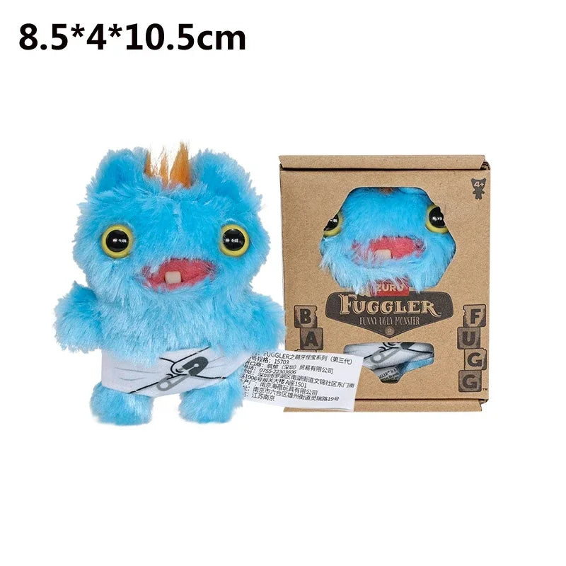 Fuggler Plush Baby Series Mr. Needles – Funny Ugly Monster Stuffed Doll, Munch Rabid Rabbit Wide-Eyed Weirdo Soft Toy 9cm