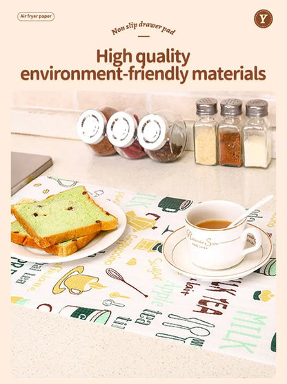 Waterproof Cartoon Kitchen Shelf Liners – Thickened Oil-Resistant Cabinet Drawer Mats