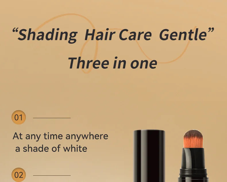 4-Color Hair Dye Touch-Up Pen — Convenient Cream Stick for Covering White Hair, Disposable Local Hair Coloring